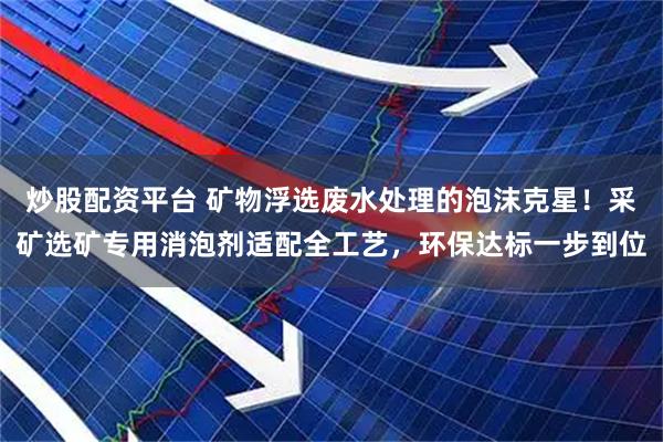 炒股配资平台 矿物浮选废水处理的泡沫克星！采矿选矿专用消泡剂适配全工艺，环保达标一步到位